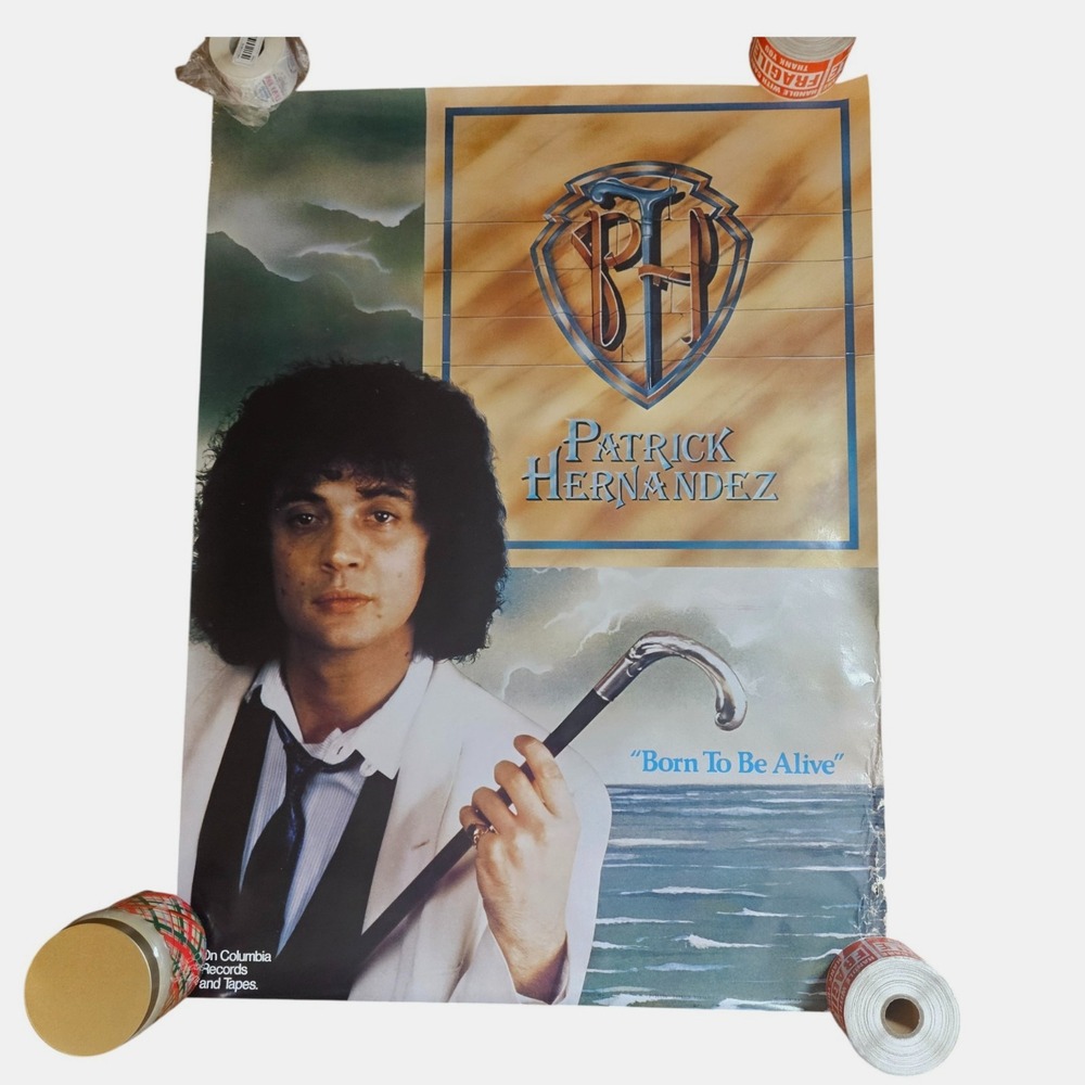 Patrick Hernandez Born To Be Alive 23x31‎ Original Vintage 1979 CBS Promo Poster